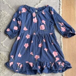 Tea Collection Floral Blue and Pink Kids Dress